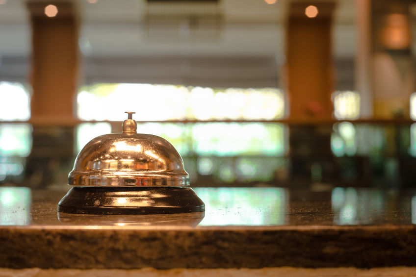 Restaurant service bell vintage with bokeh
