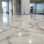 marble countertop in kitchen